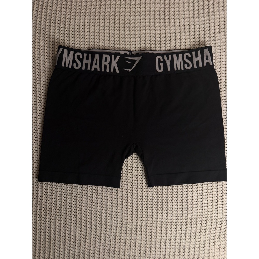 Gymshark Black Seamless Biker Shorts Logo Waistband Womens Medium
